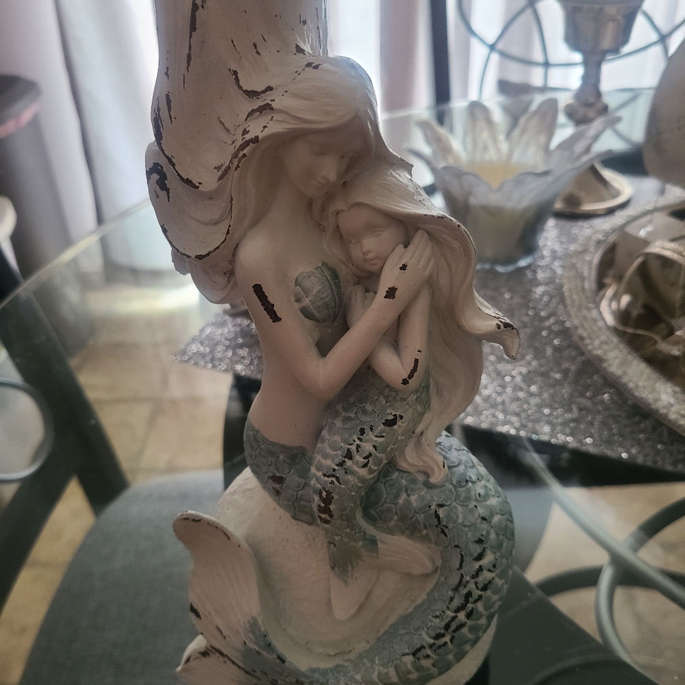 Mermaid with Child Statue